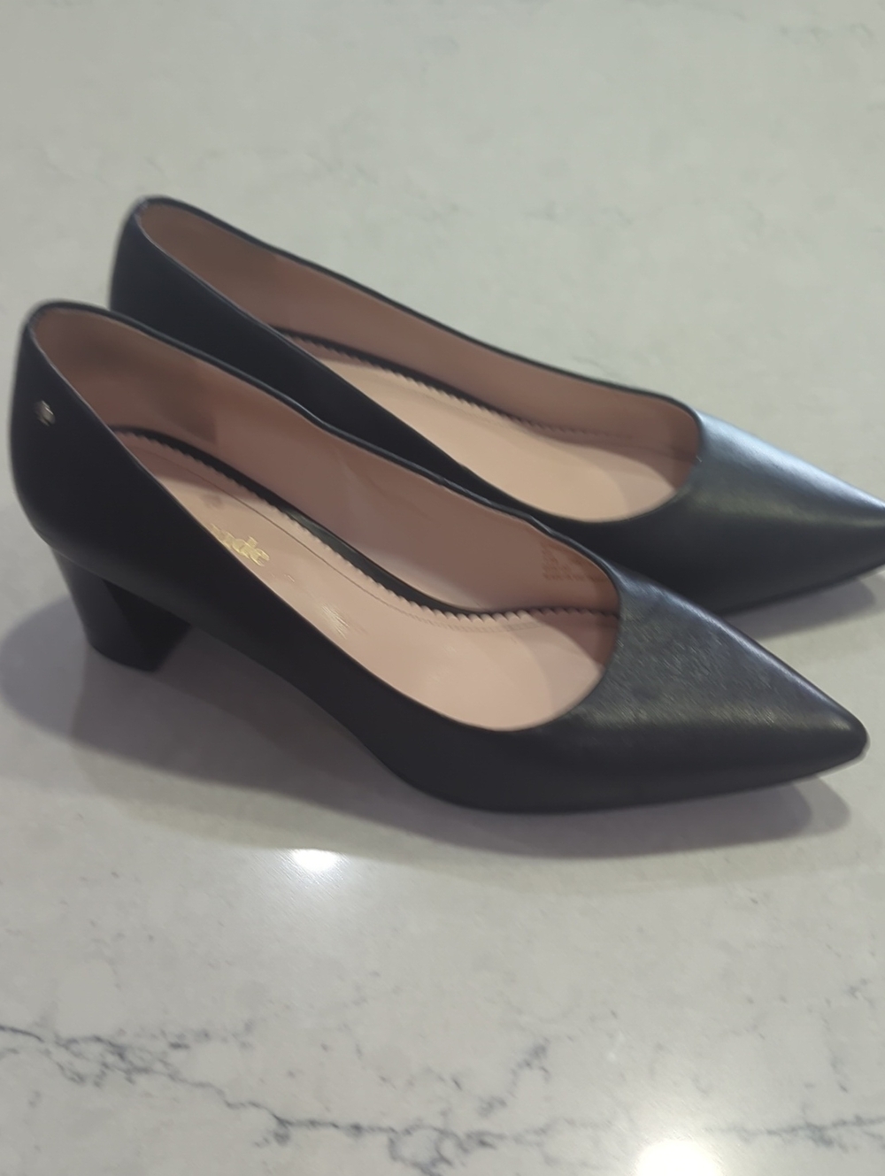 Kate Spade  Majorca Black Pointed-Toe Mid Heel Pumps